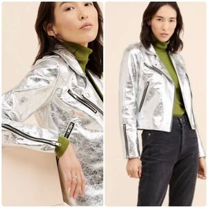 Anthropologie - Sen Motor Silver Jacket